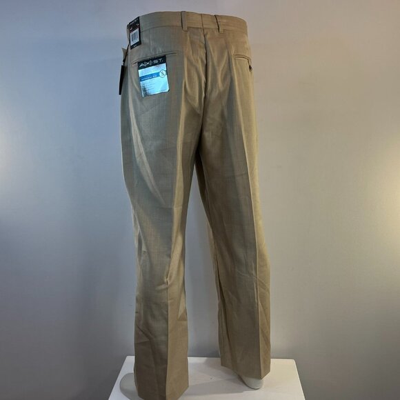 AXIST Men's Taupe Ultra Series No Iron Dress Pants - Size 38 x 30 - NWT $60 - Picture 4 of 5